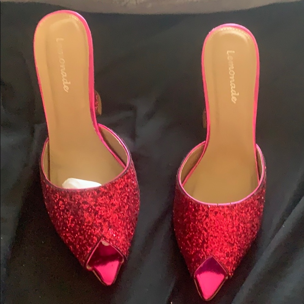 Sparkly Pink Lemonade Heels. Size 7.5